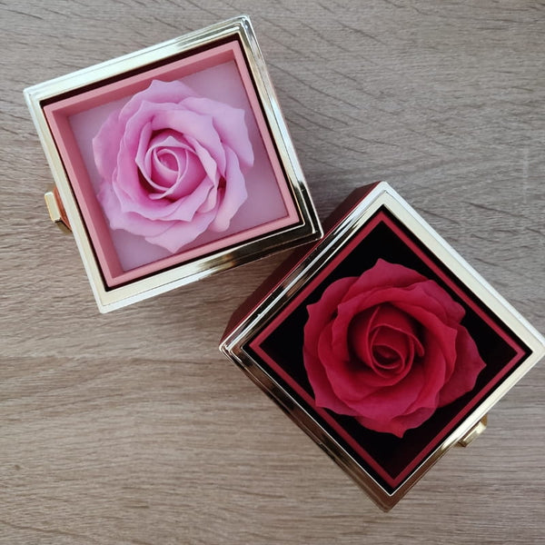 Eternal Rose Box-W/ Hidden Engraving Necklace