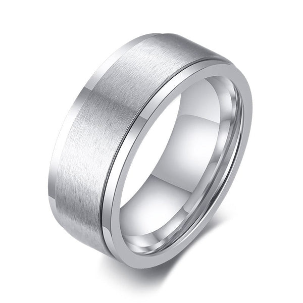 Engraved Rotatin Ring Silver